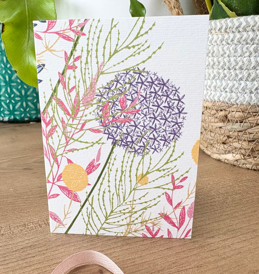Mini Allium Garden A7 Card