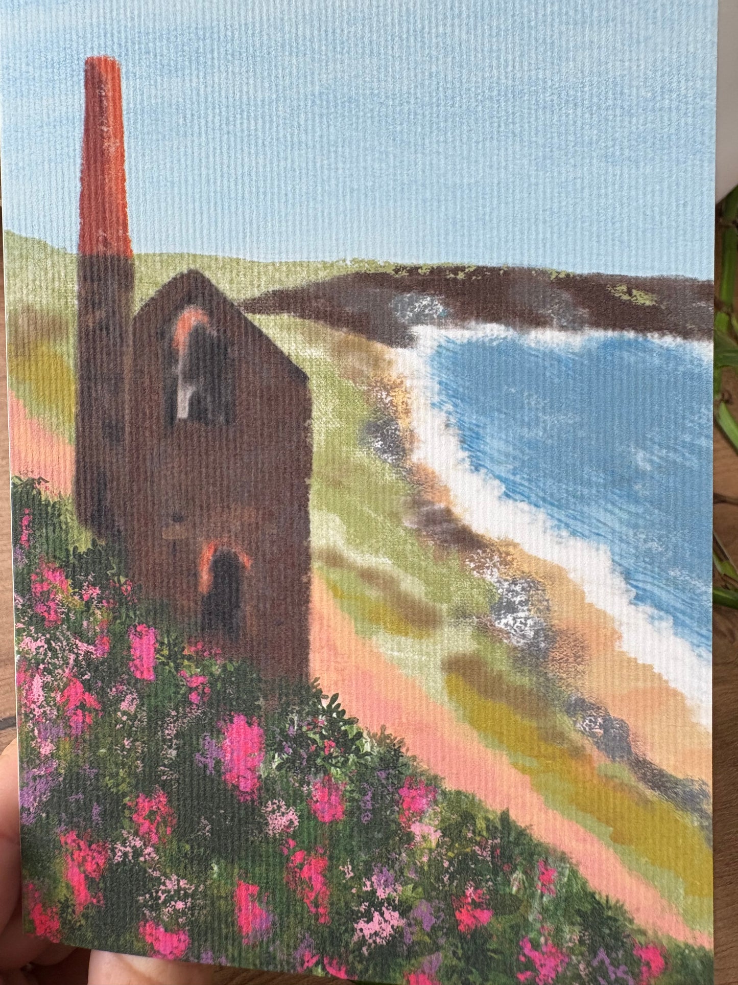 Wheal Coates Cornwall greeting card A6