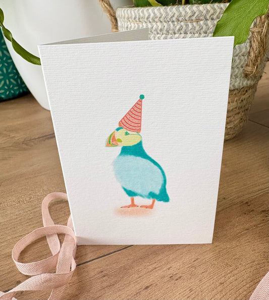 Mini Party Puffin A7 Card