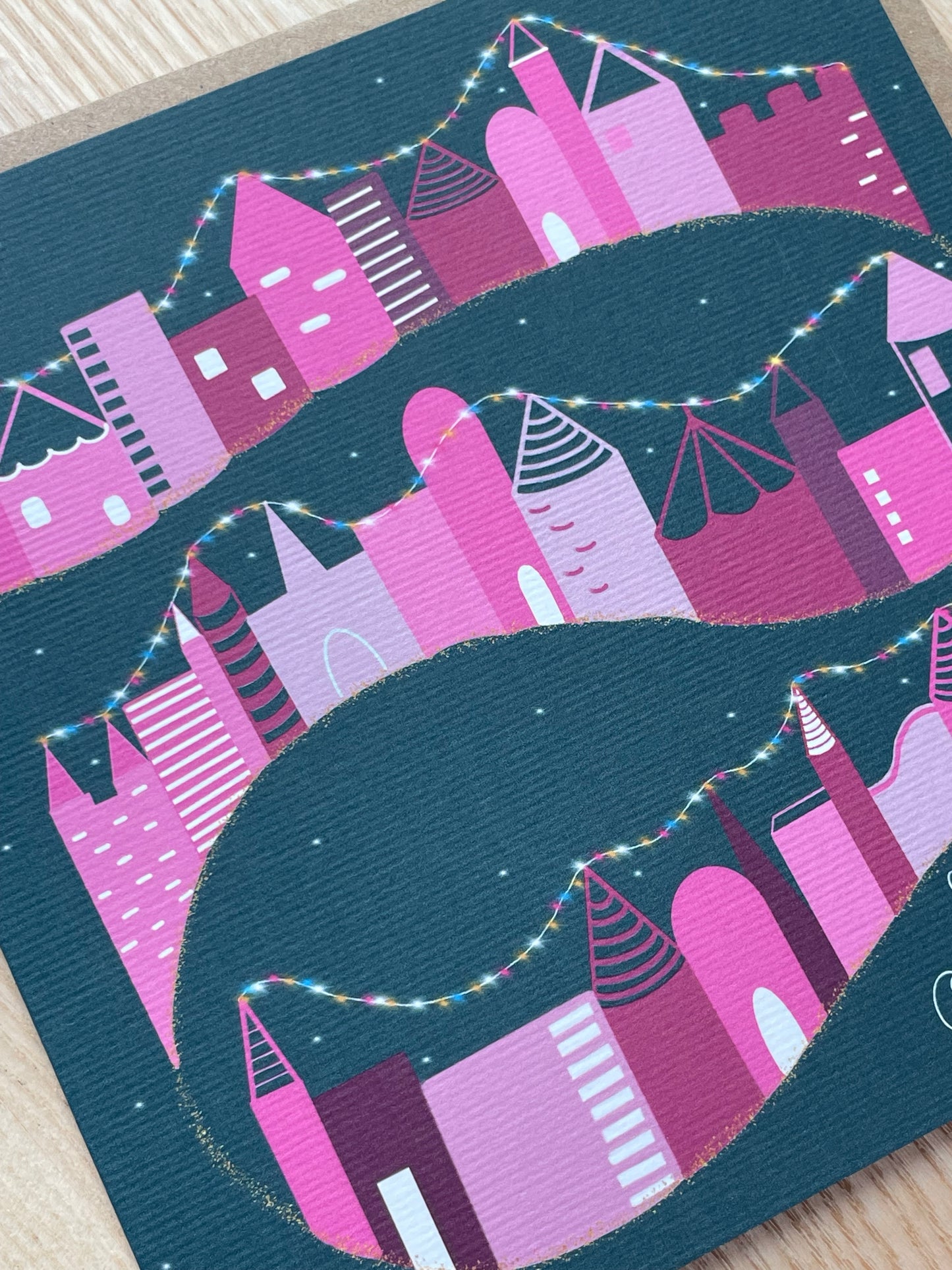 Festive Village Christmas card