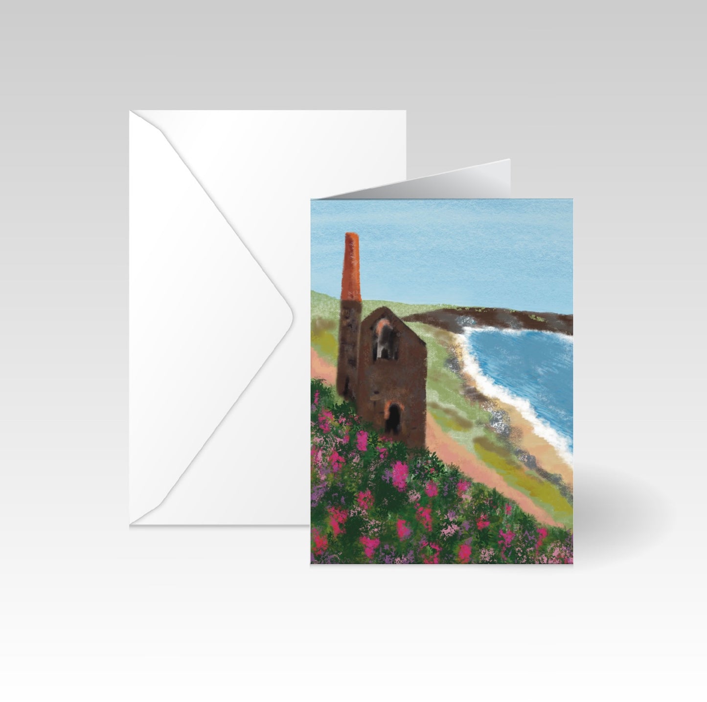 Wheal Coates Cornwall greeting card A6