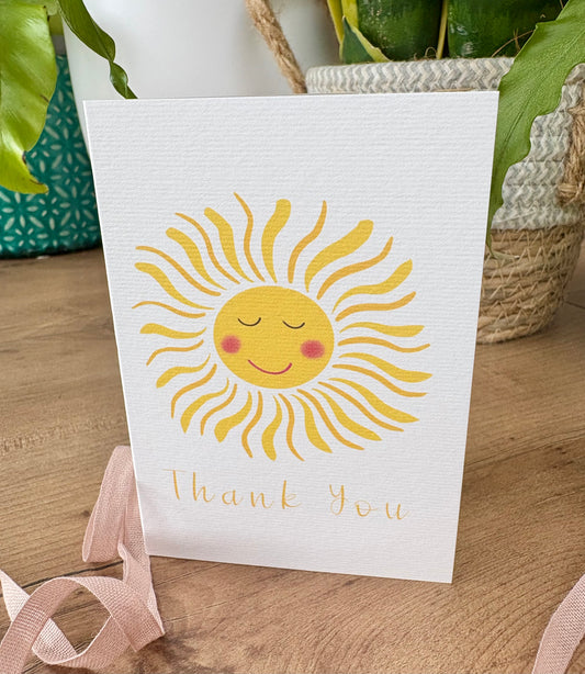 Mini Happy Sun Thank You A7 Card