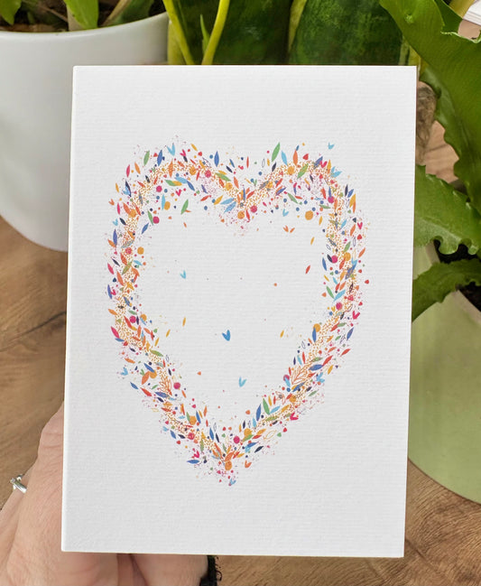 Mini Leafy Heart A7 Card