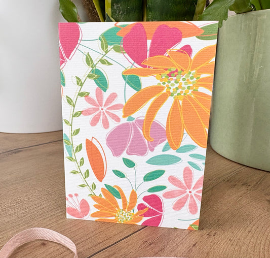 Mini Garden Flowers A7 Card