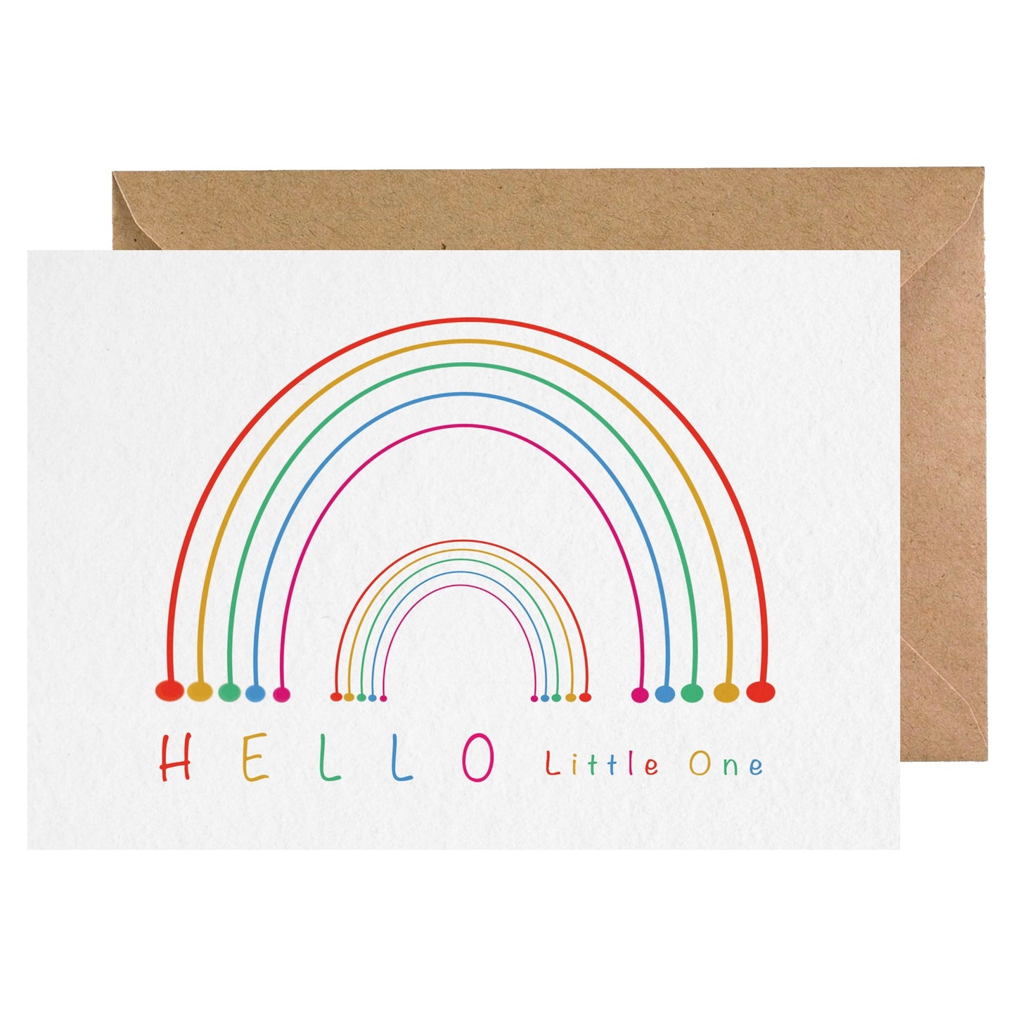 Hello Little One Rainbow Card - New Baby Card