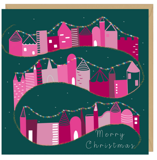 Festive Village Christmas card