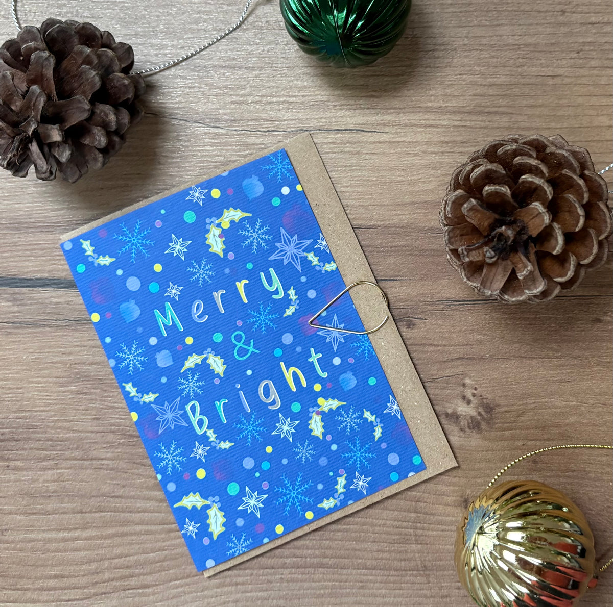 Mini Christmas Merry & Bright card