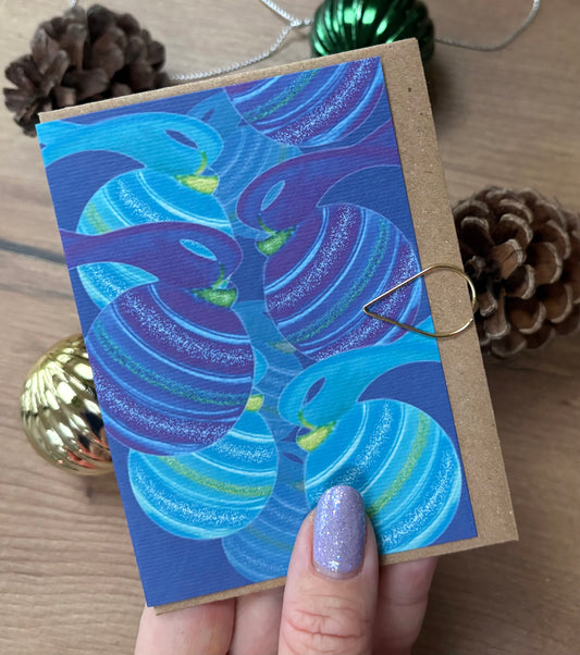 Mini Christmas Baubles Card