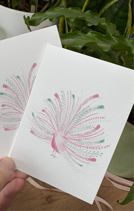 Mini Peacock A7 Card
