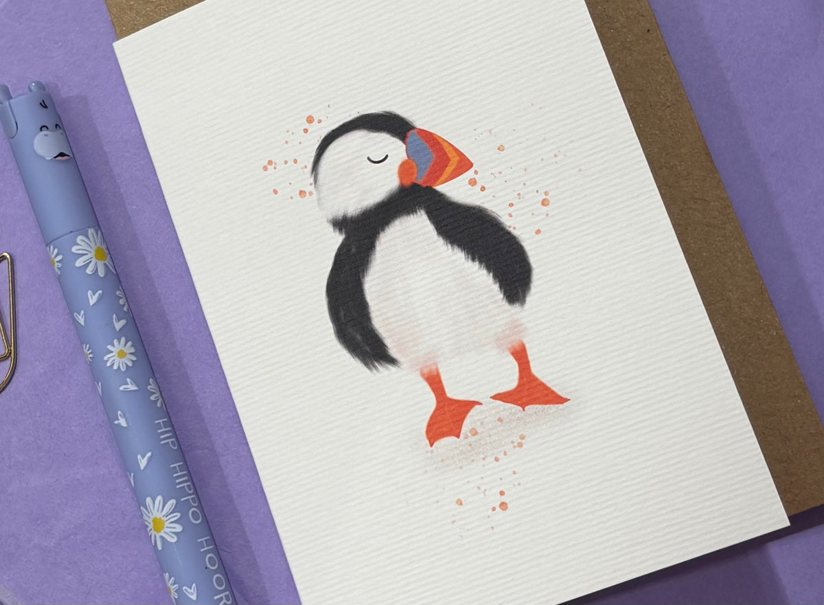 Mini Puffin A7 Card