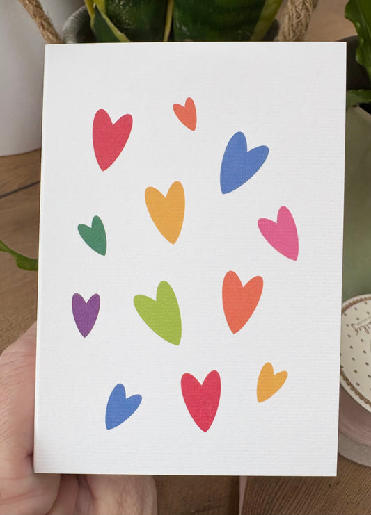 Mini Hearts A7 Card