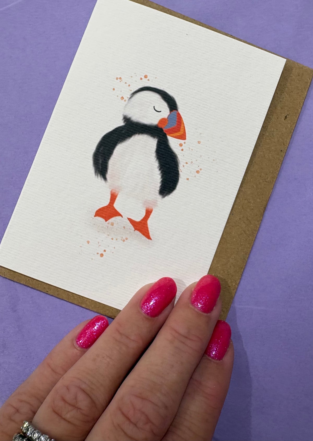 Mini Puffin A7 Card