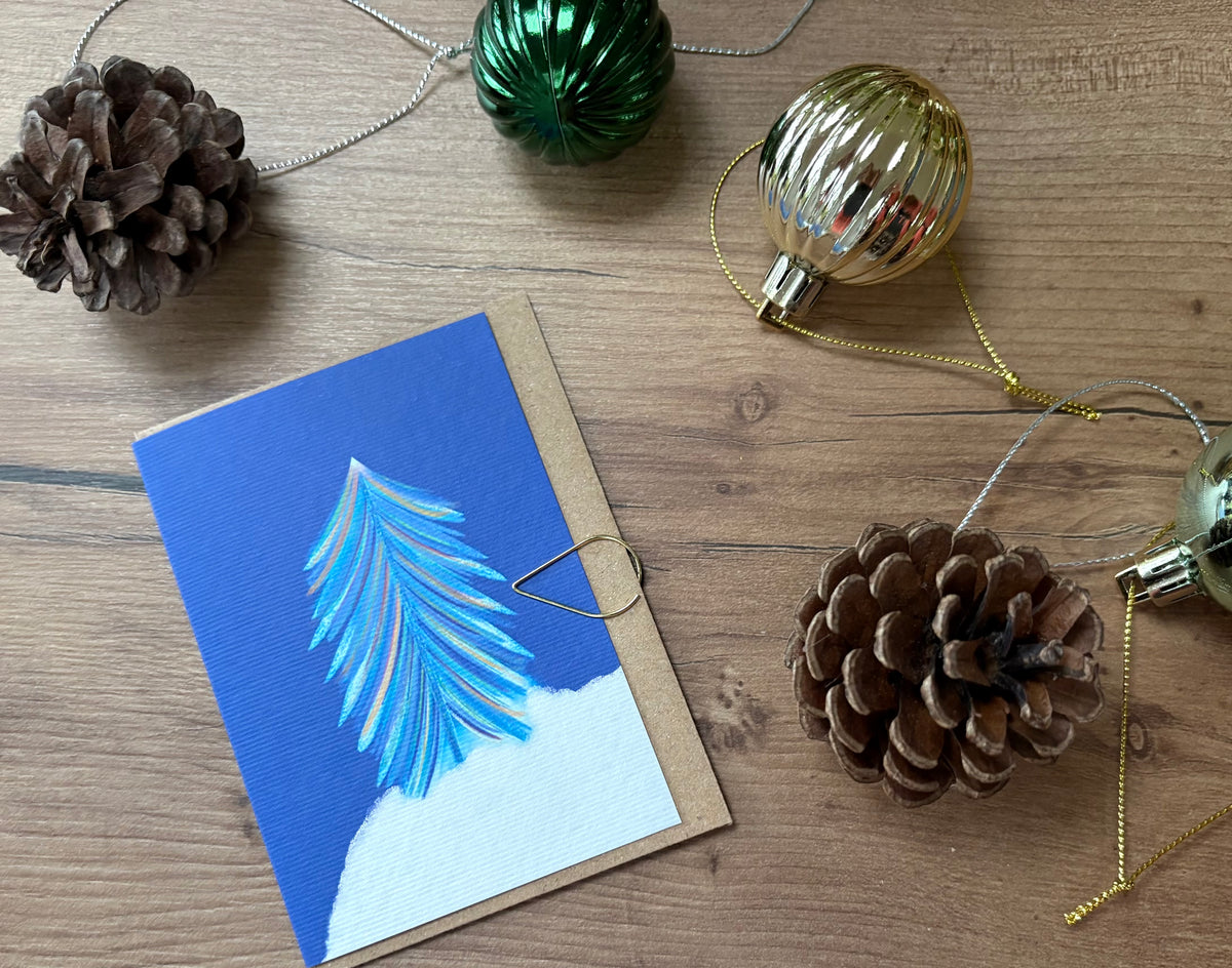 Mini Fluffy Christmas Tree Card