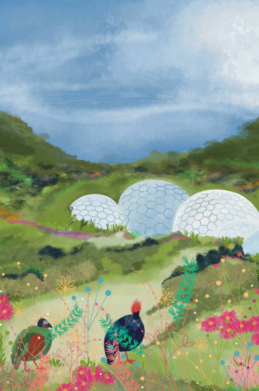 Eden Project, Cornwall greeting card A6