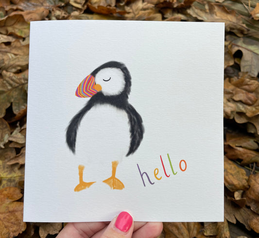 Rainbow Puffin - Hello