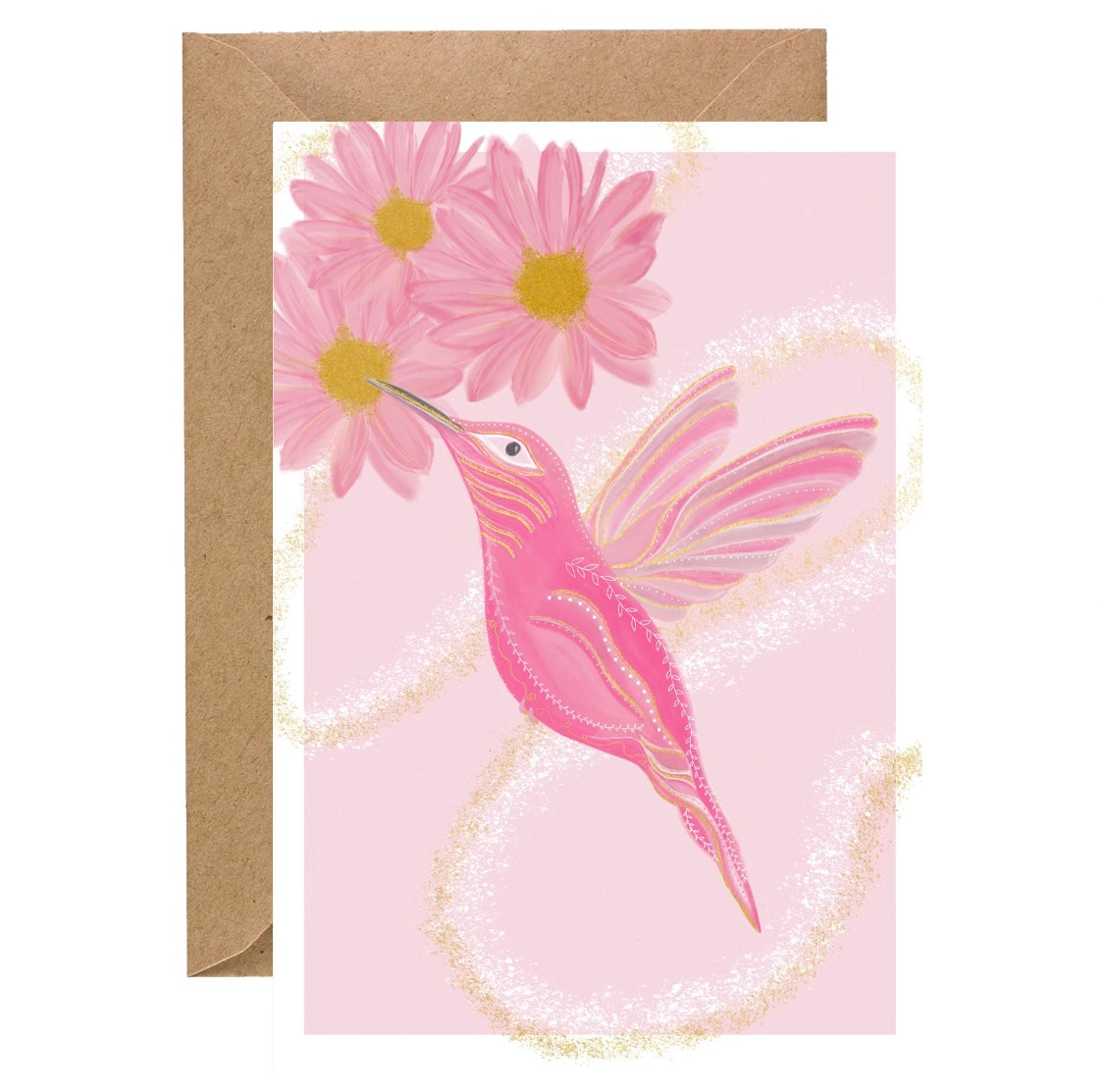 Pink Hummingbird - any occasion card