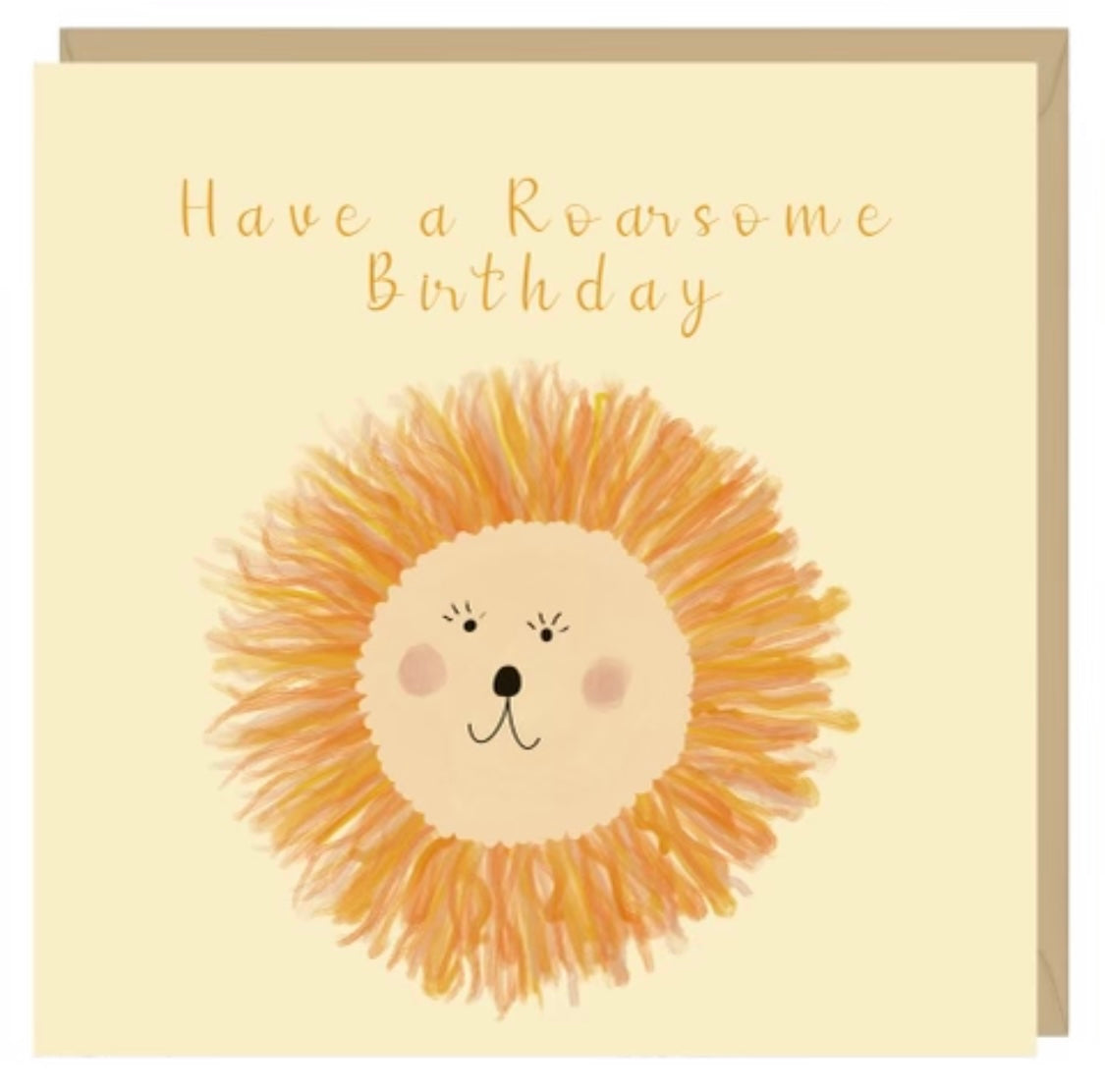 Happy Roarsome Birthday card, Cute lion